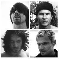 Red Hot Chili Peppers черно-белый постер рок группы