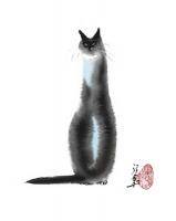 Репродукция картины Восточная кошка художник Cheng Yan