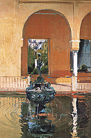 Хоакин Соролья картина Фонтан в севильском алькасаре 1908 года