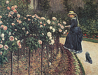 Гюстав Кайботт картина Розы сад в Пти-Женвилье холст 1886 года