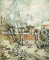 Поль Гоген картина Зимний пейзаж холст 1885 года