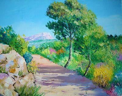 Жаньячик Жан-Марк картина Летняя дорога в горах