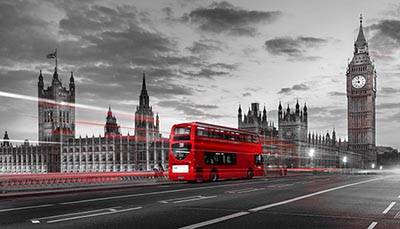 Фотообои Лондон черно-белые