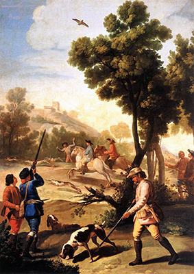 Гойя Франсиско картина Перепелиная охота работа 1775 года