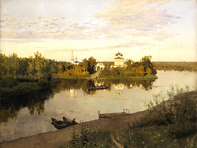 Левитан картина Вечерний звон холст 1892 года
