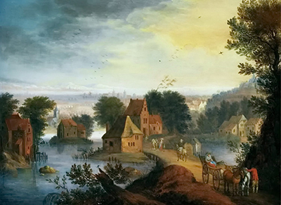 Ян Брейгель младший картина Деревня работа 1634 года