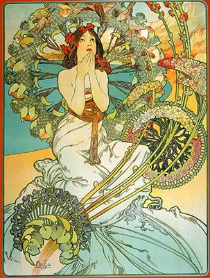 Альфонс Мария Муха реклама Монако Монте-Карло работа 1897 года